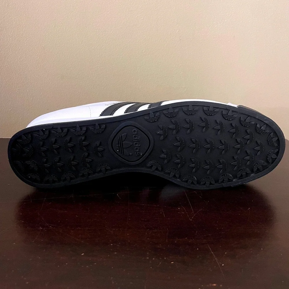 Adidas Samoa Mens Shoes Cloud White‎ Black Retro Sneakers G13264 Size 10 NEW